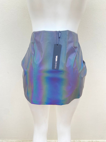Falda mini, multicolor reactivo.