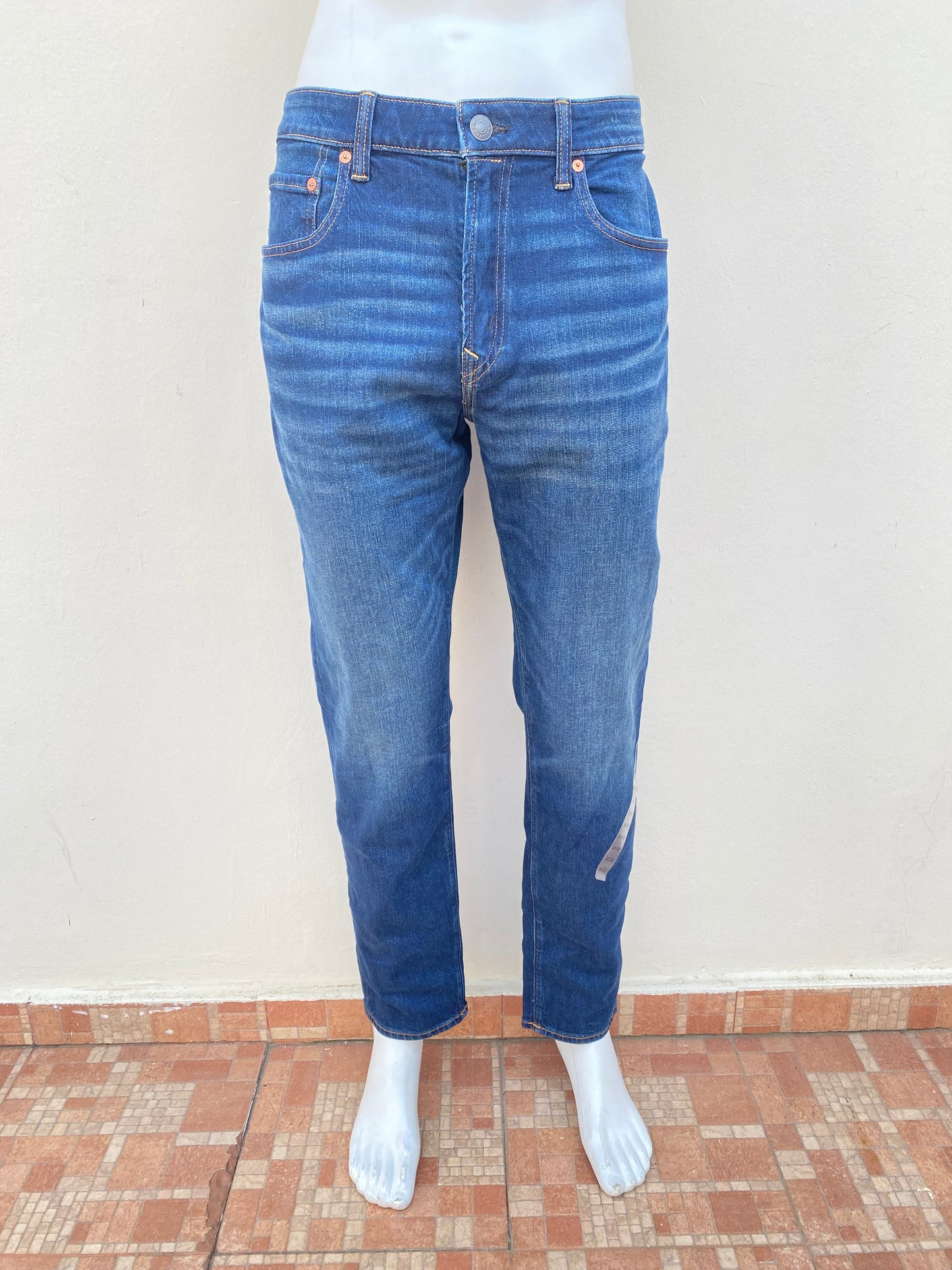 Pantalón Jean American Eagle Original, Airflex, jeans oscuro Athletic Fit, classic blue.