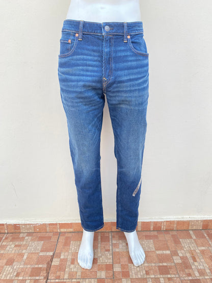 Pantalón Jean American Eagle Original, Airflex, jeans oscuro Athletic Fit, classic blue.