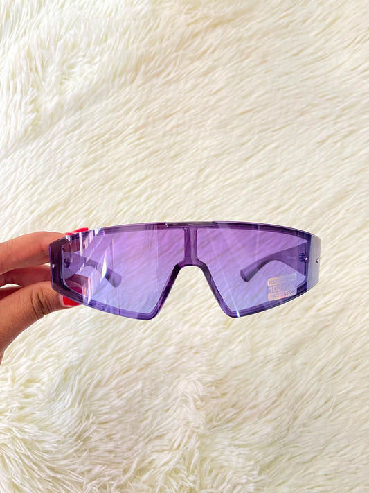 Lentes, morado con micas moradas 100 % protección UV y polycarbonate.