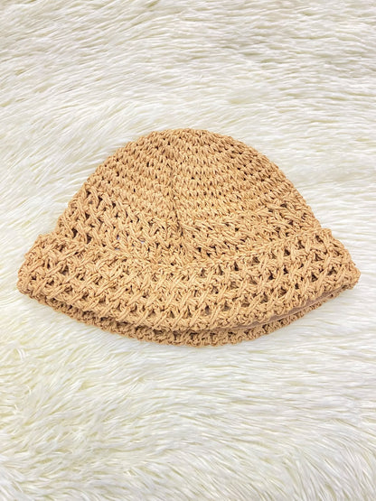 Gorro, tejido artesanal estilo cana color crema