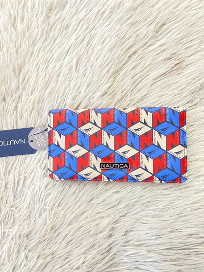 Monedero/ Cartera NAUTICA Original azul, Rojo y blanco. Protección RFID Blocking que resguarda tus tarjetas de credito/ débito.