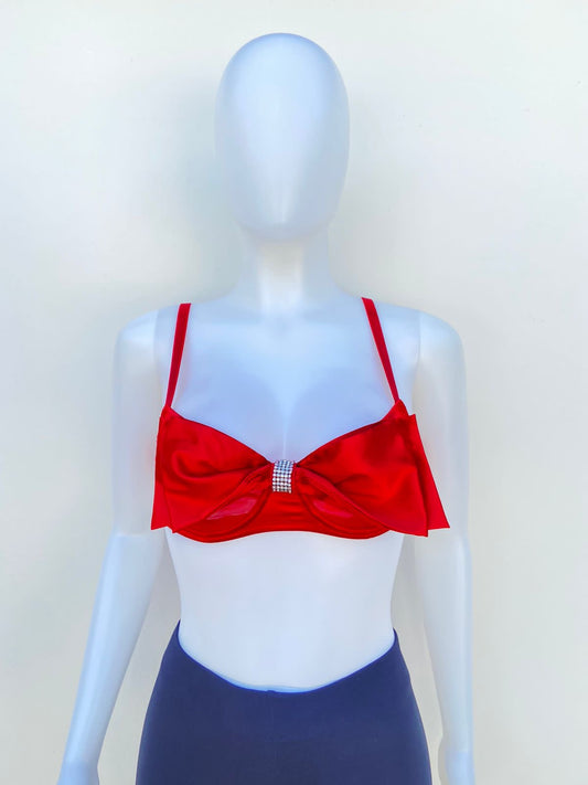 Top/ Brasier Victoria’s Secret original rojo con mazo en el centro.m