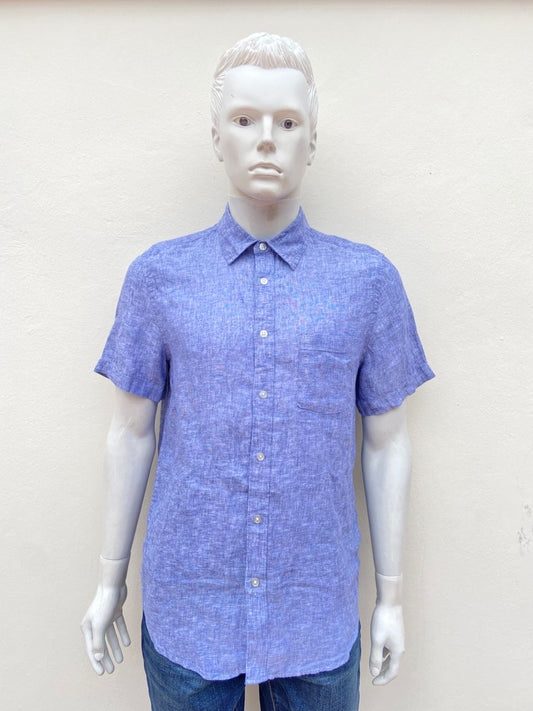 Camisa 100% lino THOM AARON original, azul