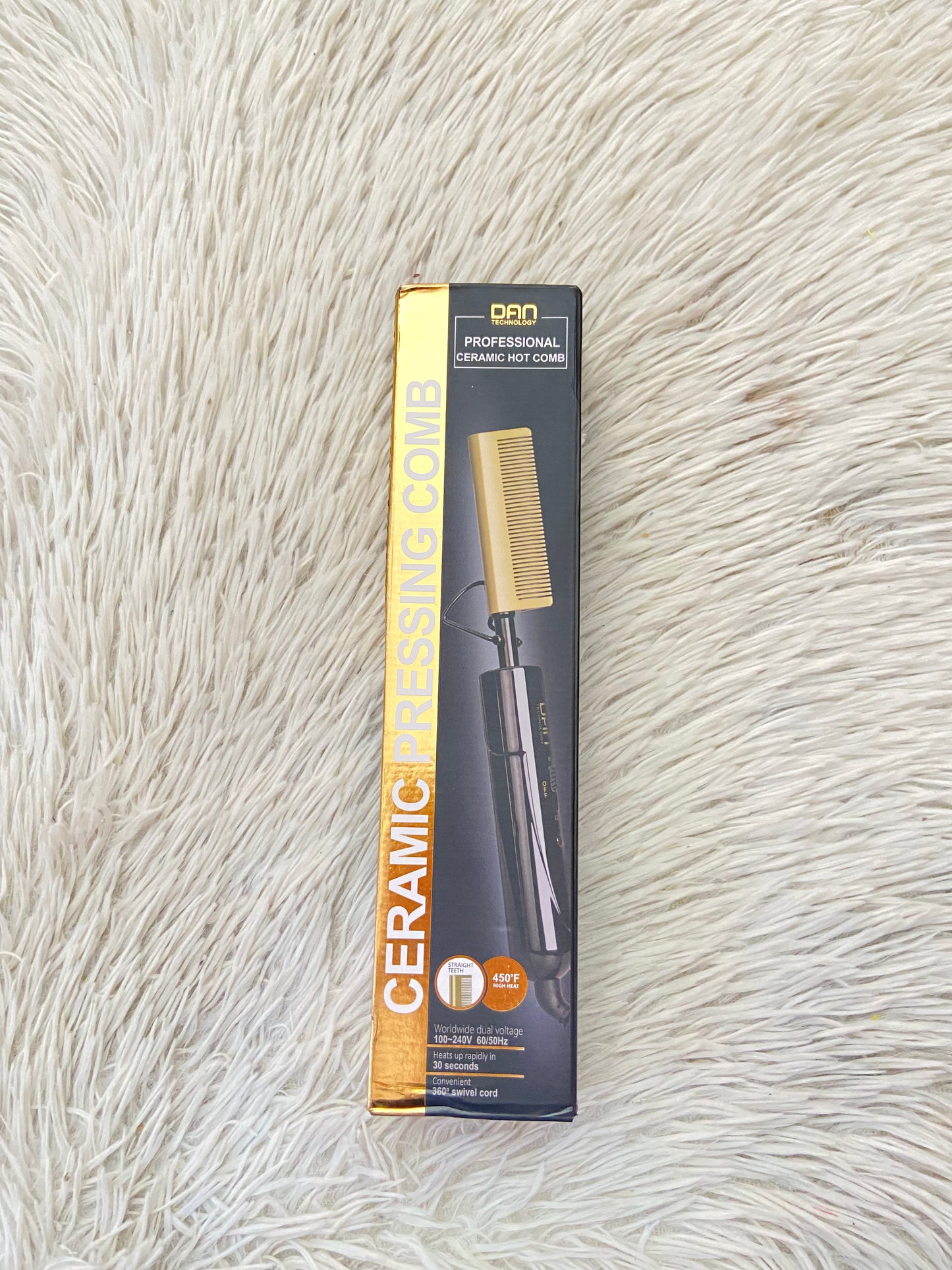 Peine caliente DAN TECHNOLOGY original, ✨ 450°F de calor alto
✨ Tecnología cerámica para un acabado más suave
✨ Calienta en solo 30 segundos
✨ Voltaje dual (ideal para viajes)
✨ Cable giratorio 360° para mayor comodidad