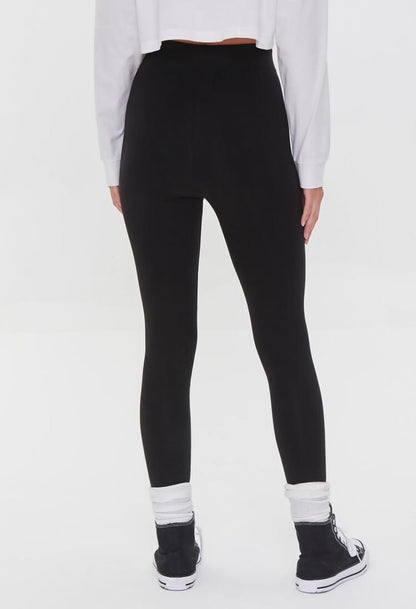 Legging / licra  Forever 21 original organica negra lisa, larga
