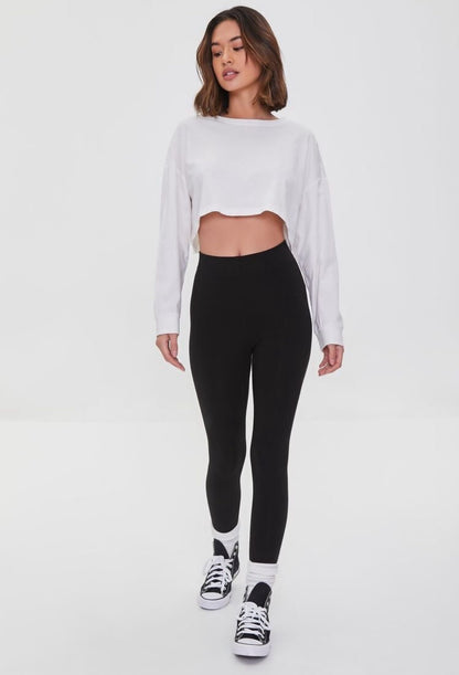 Legging / licra  Forever 21 original organica negra lisa, larga