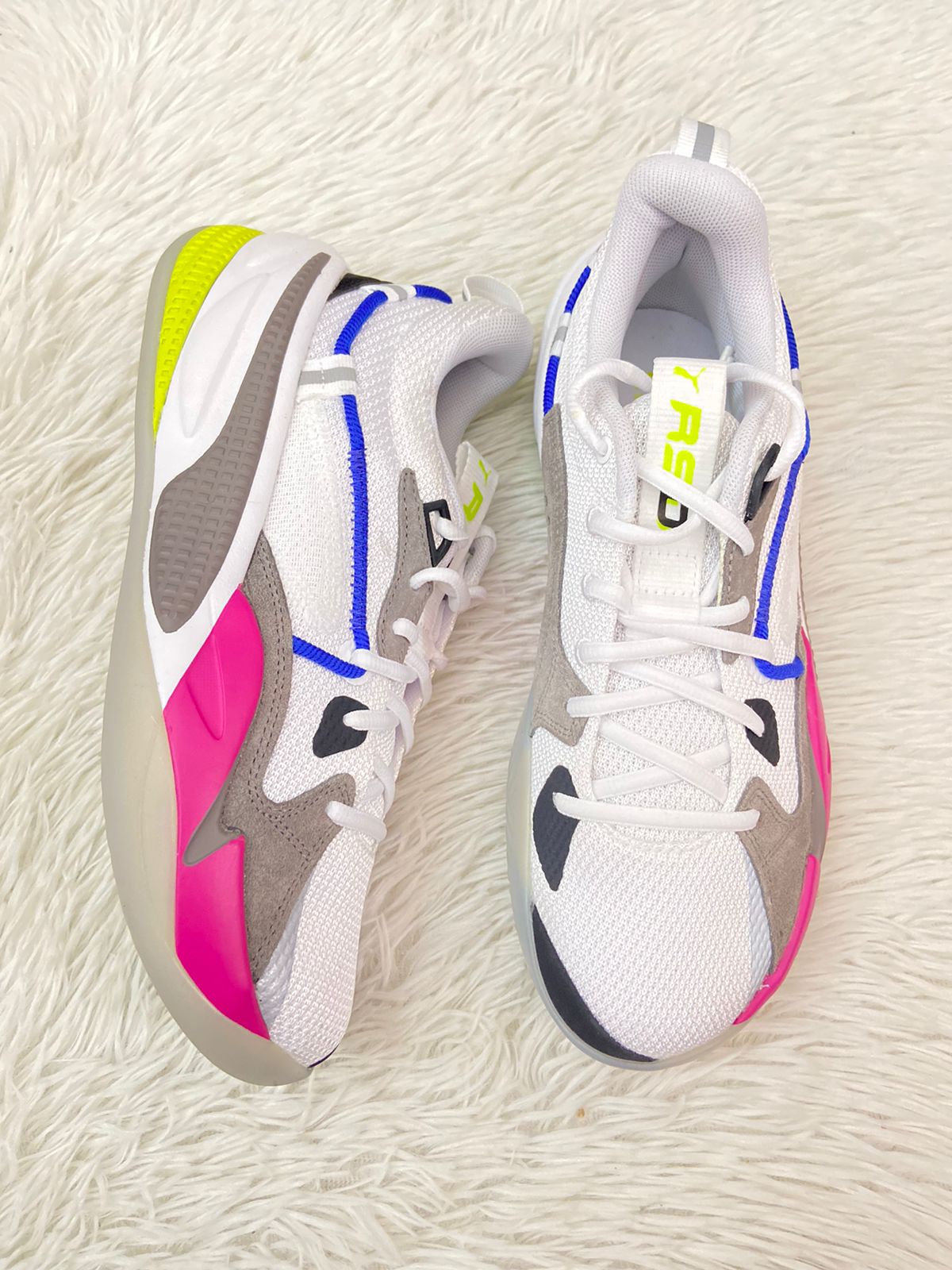 Tenis puma outlet blanco con gris