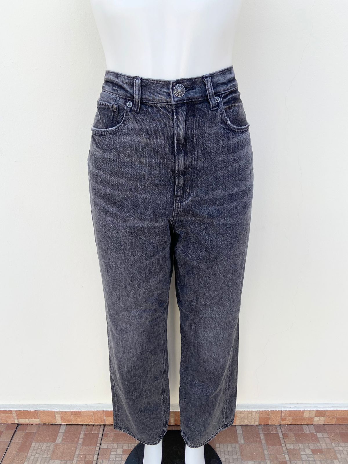 Pantalón Jeans AMERICAN EAGLE original BAGY JEAN COMFORT STRETCH WAISTBAND SHORT HIGHEST RISE.