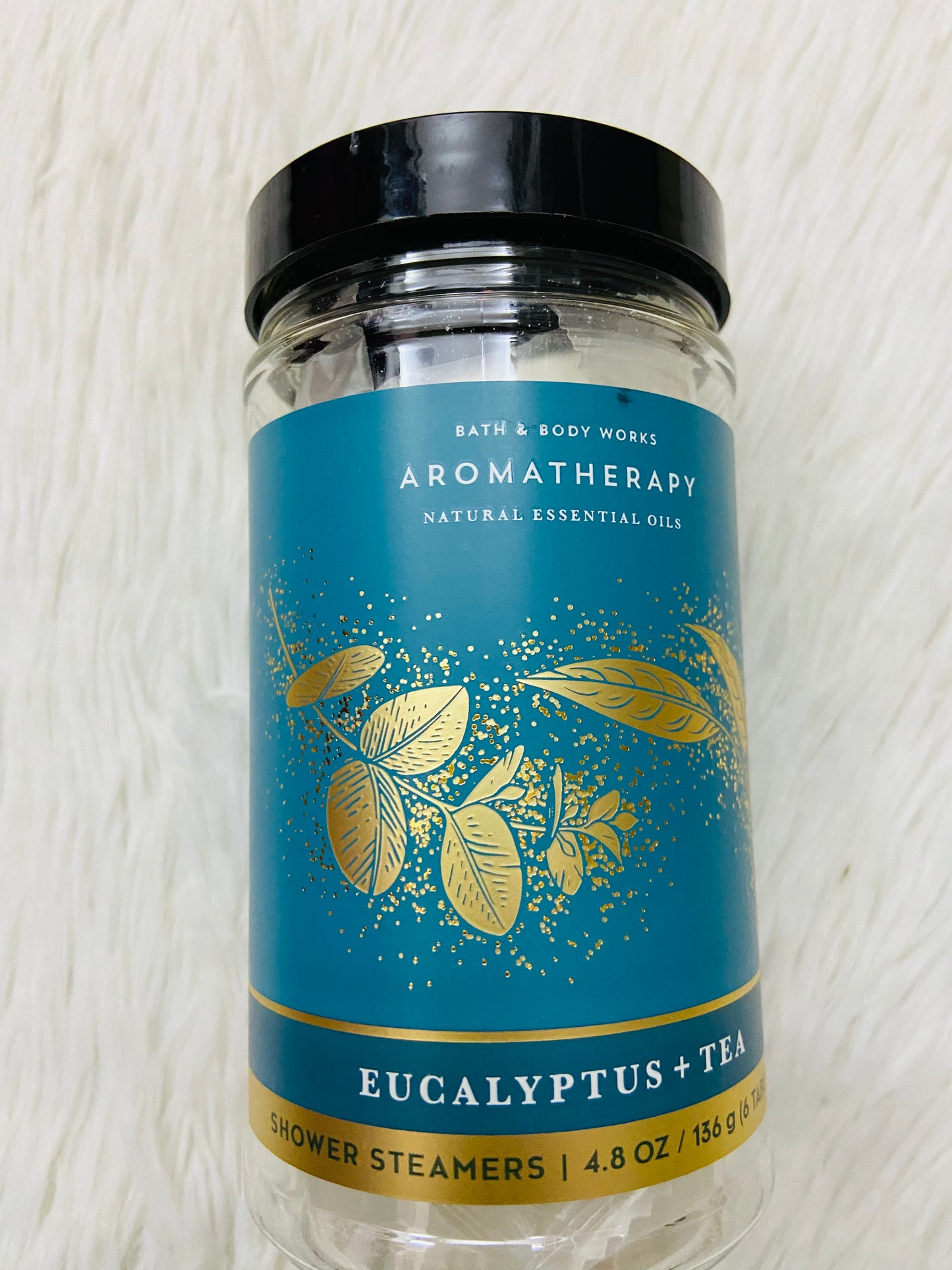 Bombas Aromáticas para ducha BATH & BODY WORKS ORIGINAL, aromatherapy con aceites naturales y esenciales eucalipto y té Eucalyptus + tea, 6 tabletas.