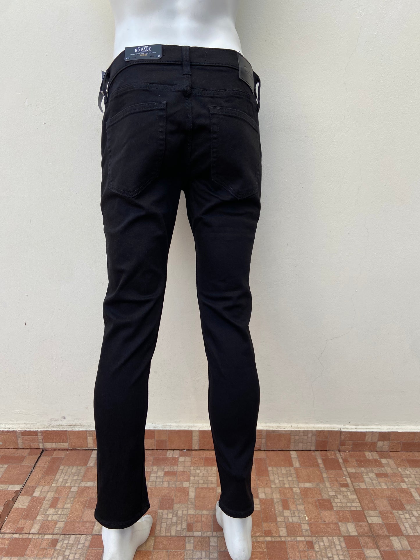 Pantalon Hollister original negro liso NO FADE SKINNY