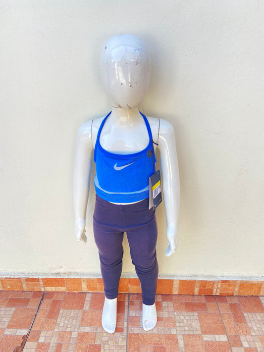 Bra deportivo Nike original azul cielo con blanco y logotipo de la marca en frente